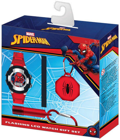 Accutime – lcd spiderman horloge met accessoires