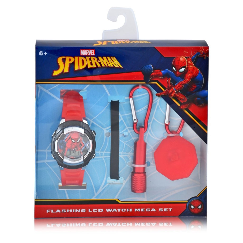 Accutime – lcd spiderman horloge met accessoires