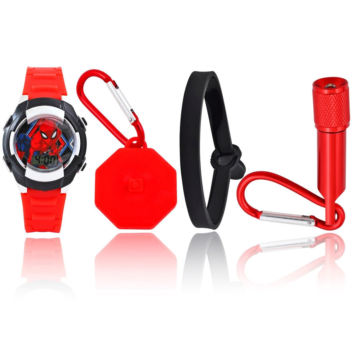 Accutime – lcd spiderman horloge met accessoires