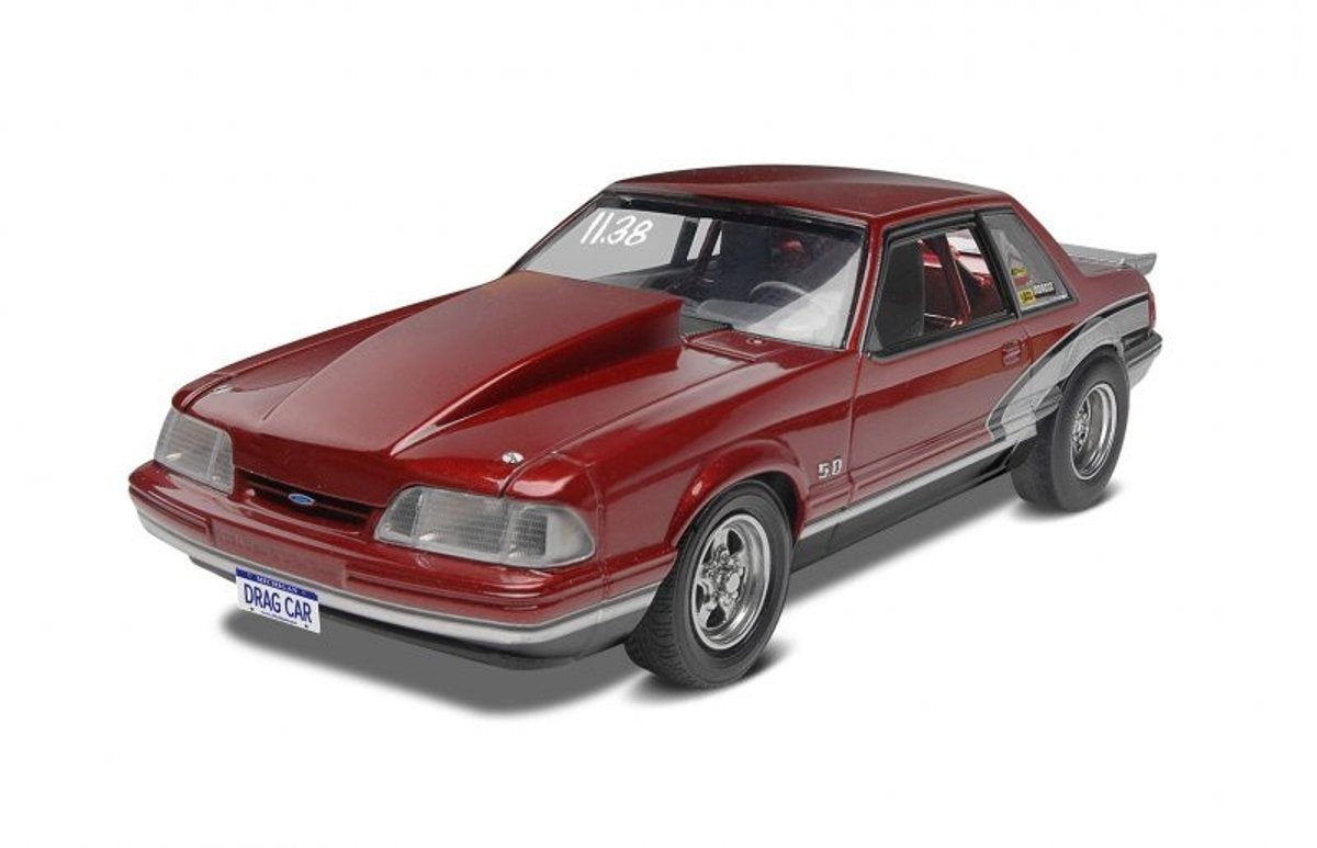 Revell modelbouwpakket auto – 14195 90 mustang lx 5.0 drag rr plastic – 1:25 – modelbouw