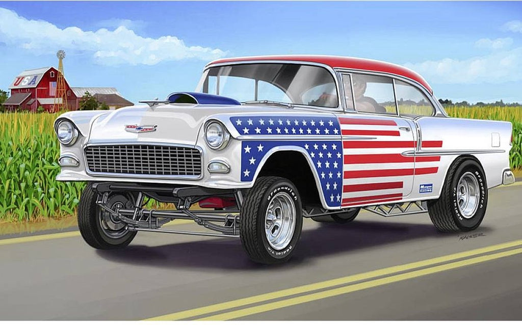 Revell modelbouwpakket auto – 14519 1955 chevy bel air – street machine plastic – 1:24 – modelbouw
