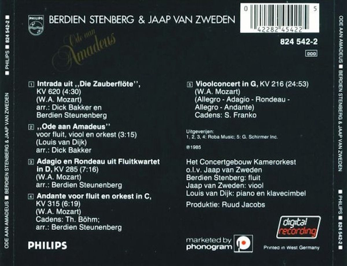 Ode aan amadeus – CD