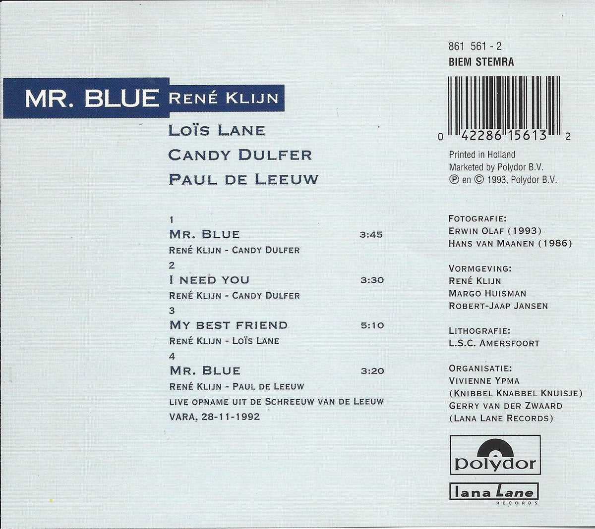 Rene klijn – mr. blue – CD