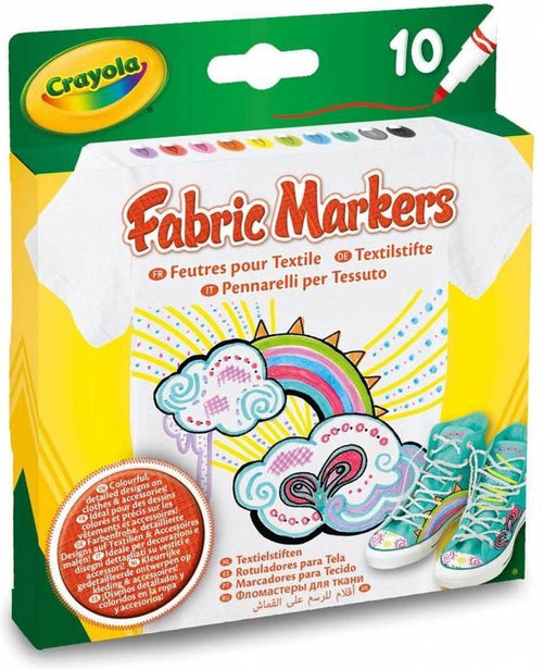 Crayola – viltstiften – 10 textielstiften voor kinderen