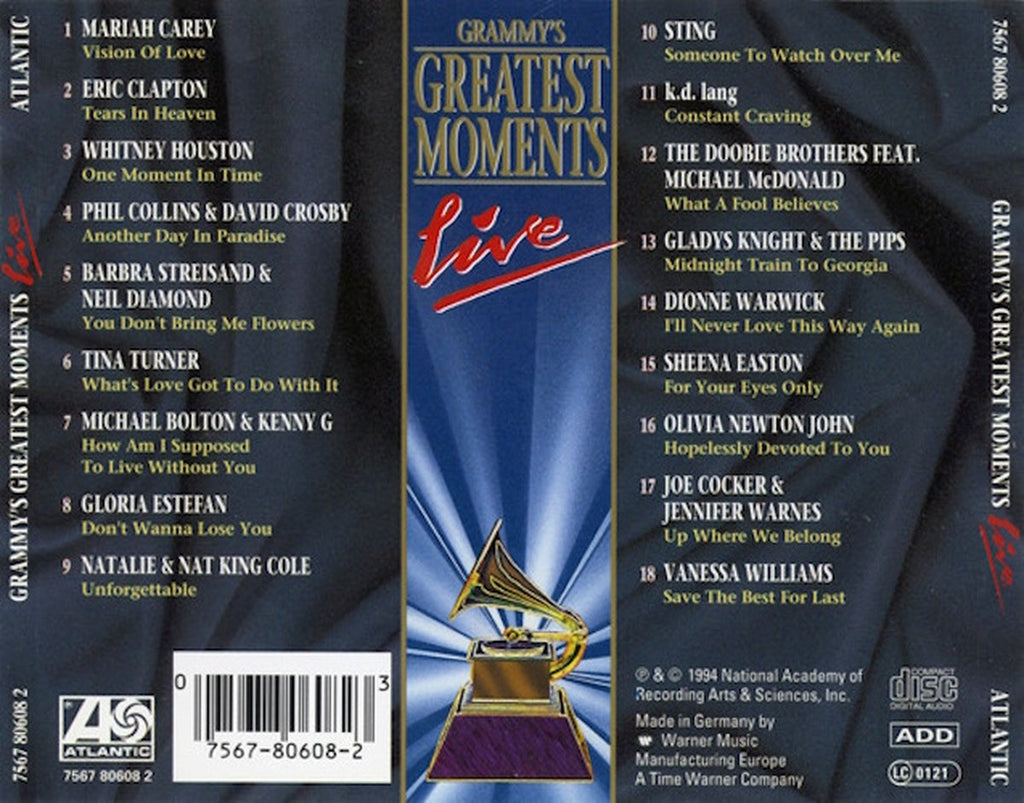 Grammy's greatest moments live (1994) – CD