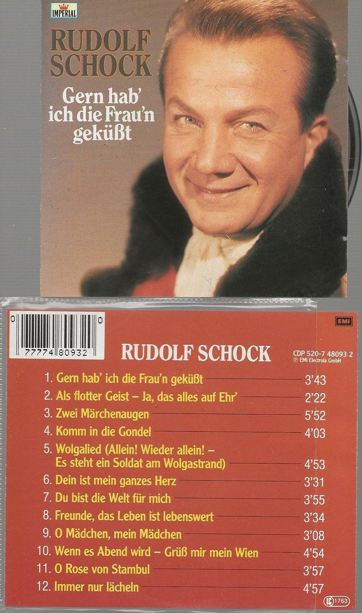 Rudolf schock – gern hab' ich die frau'n geküsst – CD