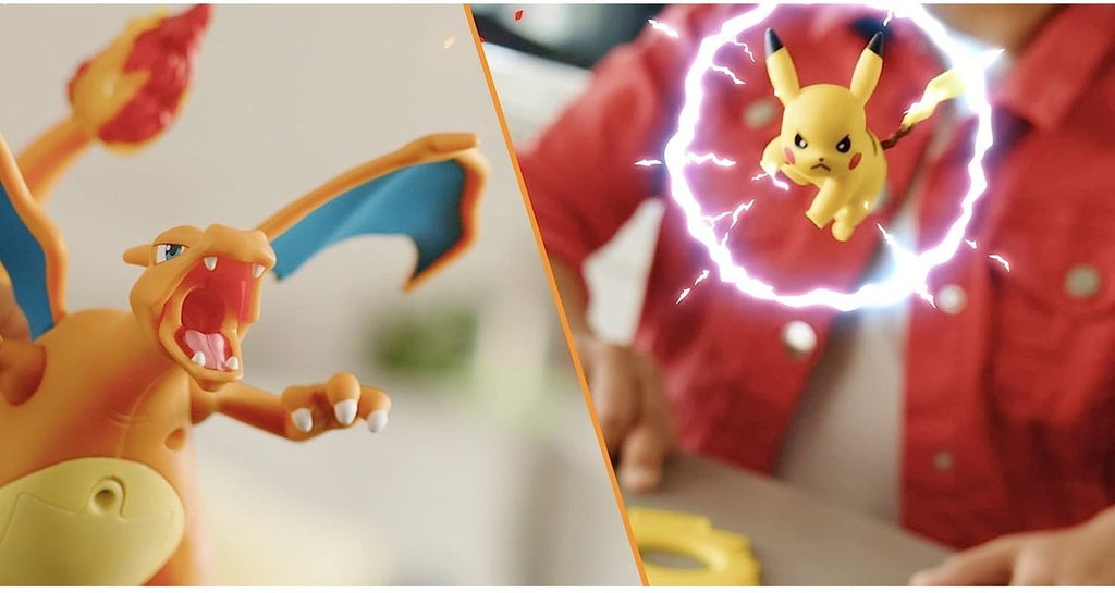 Pokémon: charizard with pikachu and launcher deluxe 6 inch feature figure