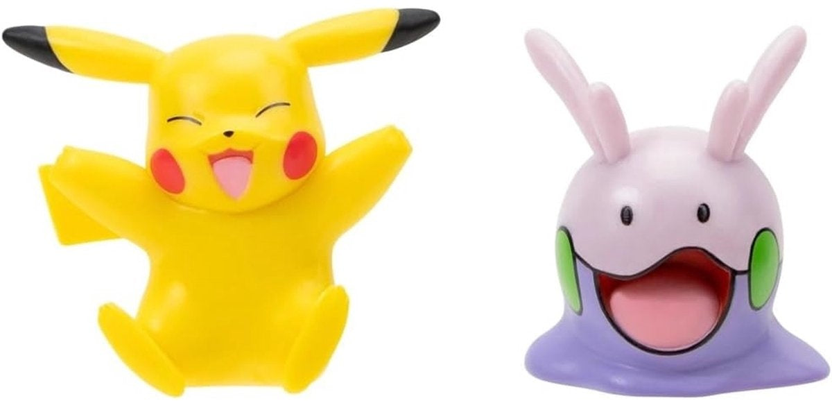 Jazwares pokémon battle figure pack mini figure 2-pack pikachu & goomy 5 cm mini-figuur