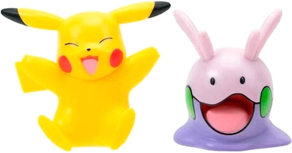 Jazwares pokémon battle figure pack mini figure 2-pack pikachu & goomy 5 cm mini-figuur