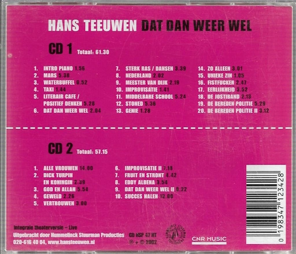 Dat dan weer wel – CD