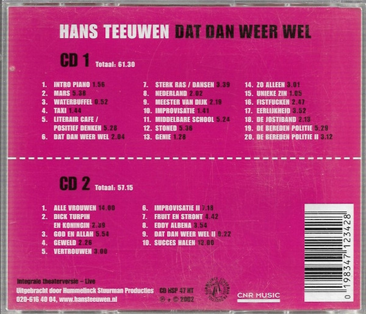 Dat dan weer wel – CD