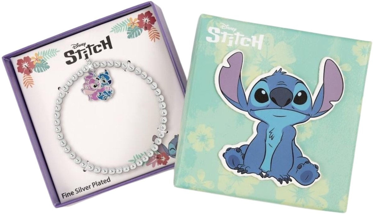 Stitch & angel pendant expander bracelet