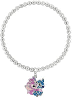 Stitch & angel pendant expander bracelet