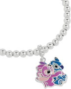 Stitch & angel pendant expander bracelet