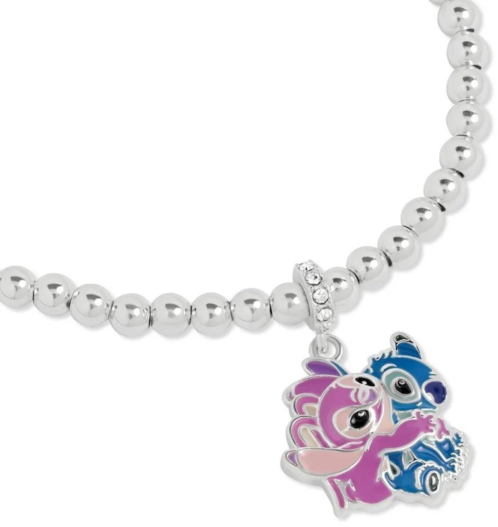 Stitch & angel pendant expander bracelet