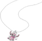 Disney angel cyrstal pendant necklace