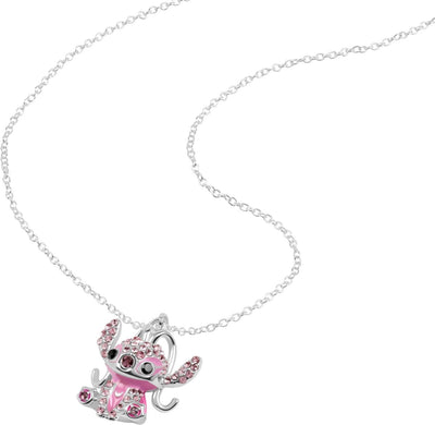 Disney angel cyrstal pendant necklace