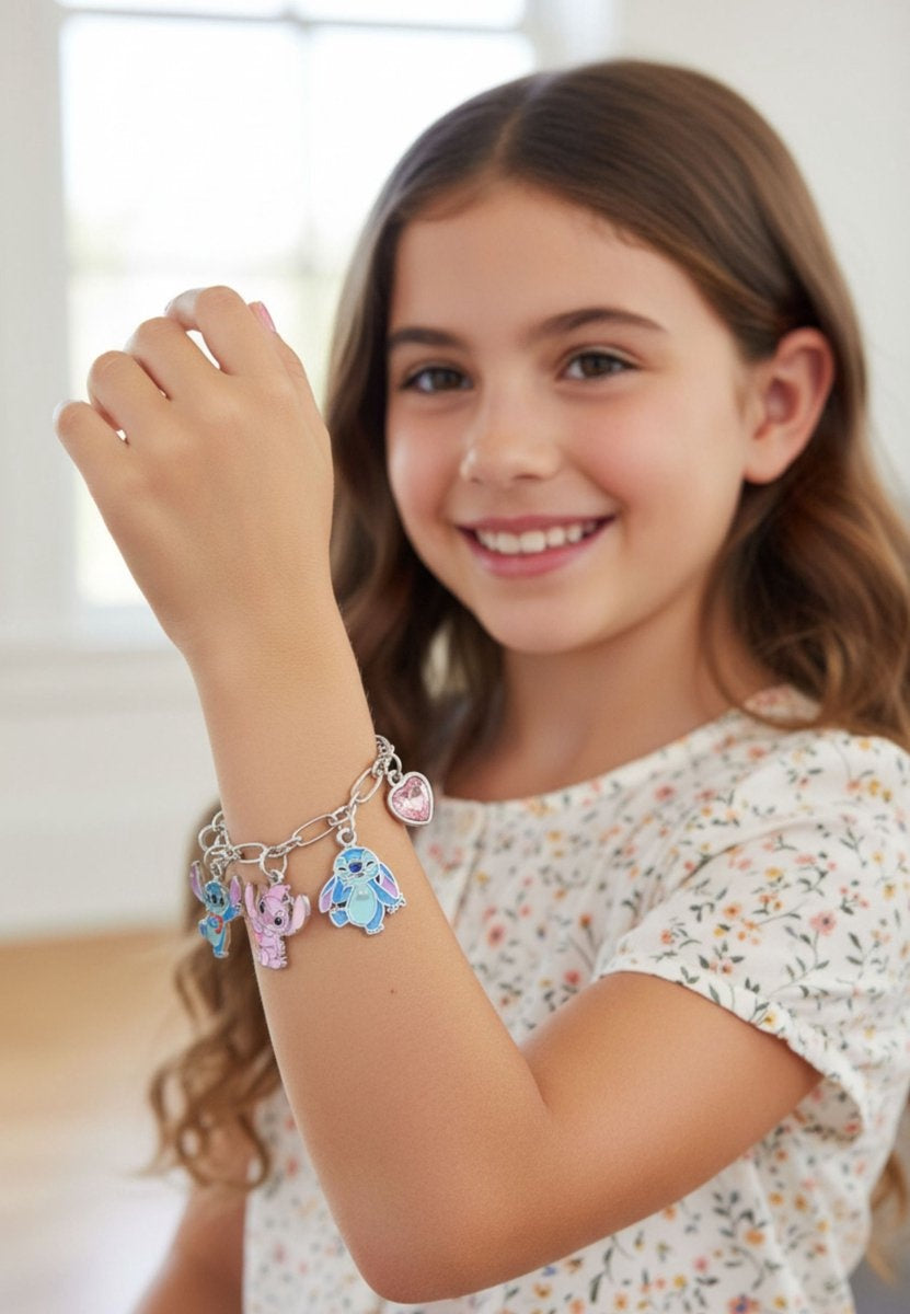 Stitch & angel – love – armband – stitch bedeltjes