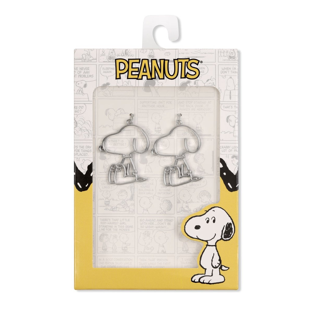 Peanuts snoopy unisex oorbellen – zilverkleurig – standard