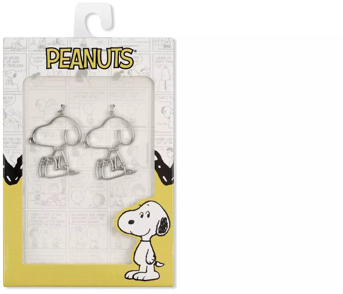 Peanuts snoopy unisex oorbellen – zilverkleurig – standard