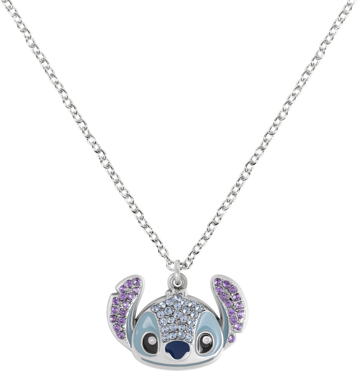 Disney – stitch crystal head pendant necklace