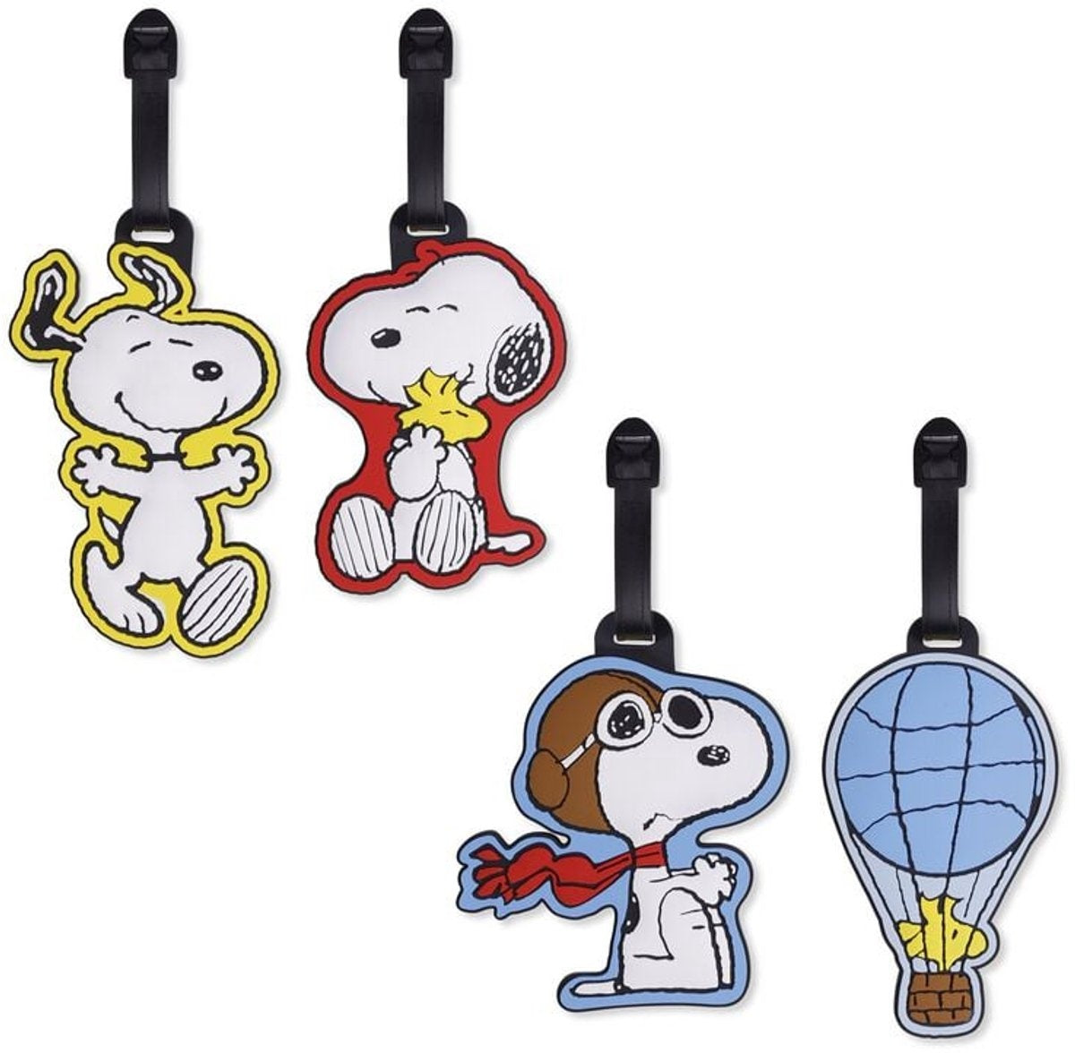 Peanuts snoopy – bagagelabel unisex rugzakhanger – meerkleurig – standard
