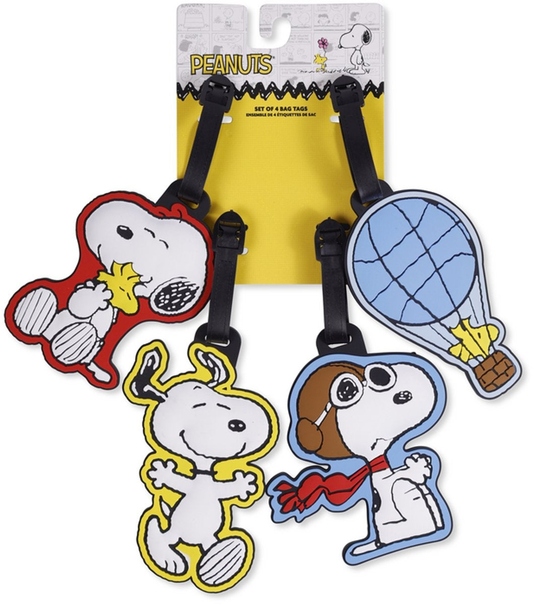 Peanuts snoopy – bagagelabel unisex rugzakhanger – meerkleurig – standard