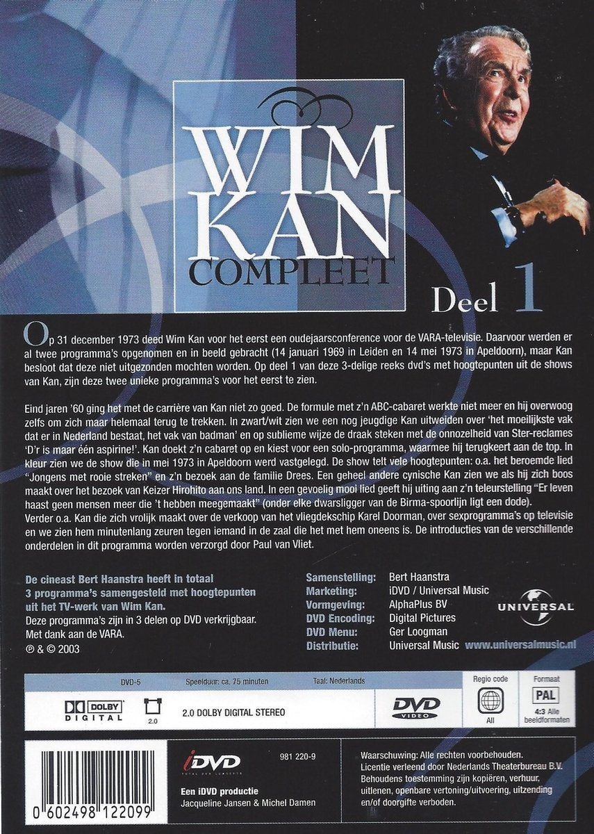Wim kan – deel 1 – DVD