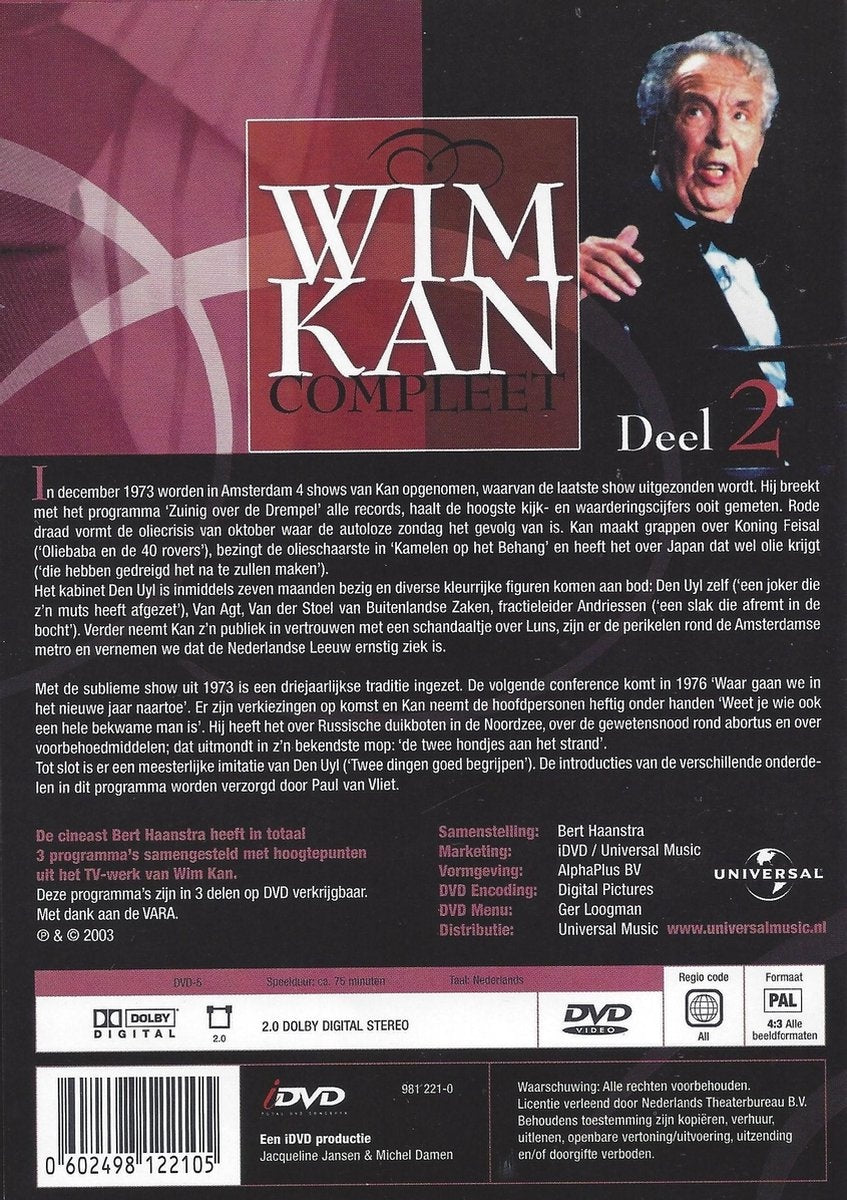 Wim kan – deel 2 – DVD