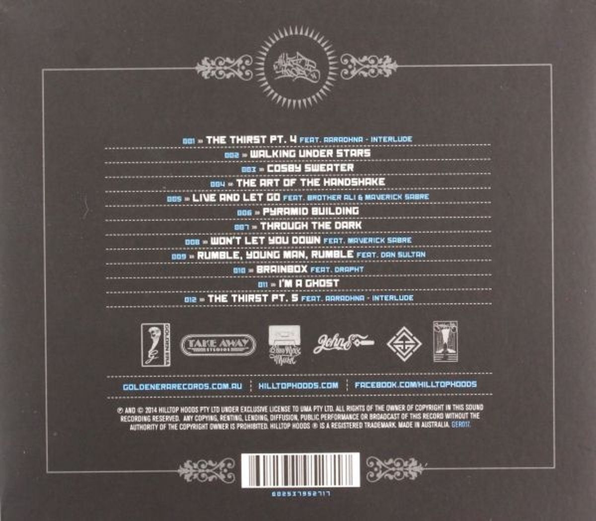 Hilltop hoods – walking under stars – CD
