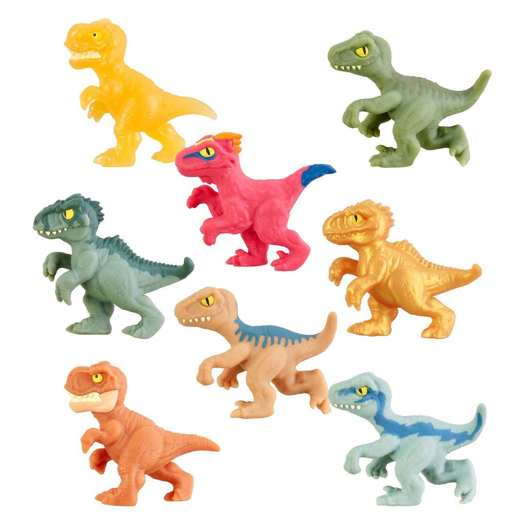 Goo jit zu jurassic minis – 1 exemplaar – fidget – stretch – rek – strek – spaar ze allemaal