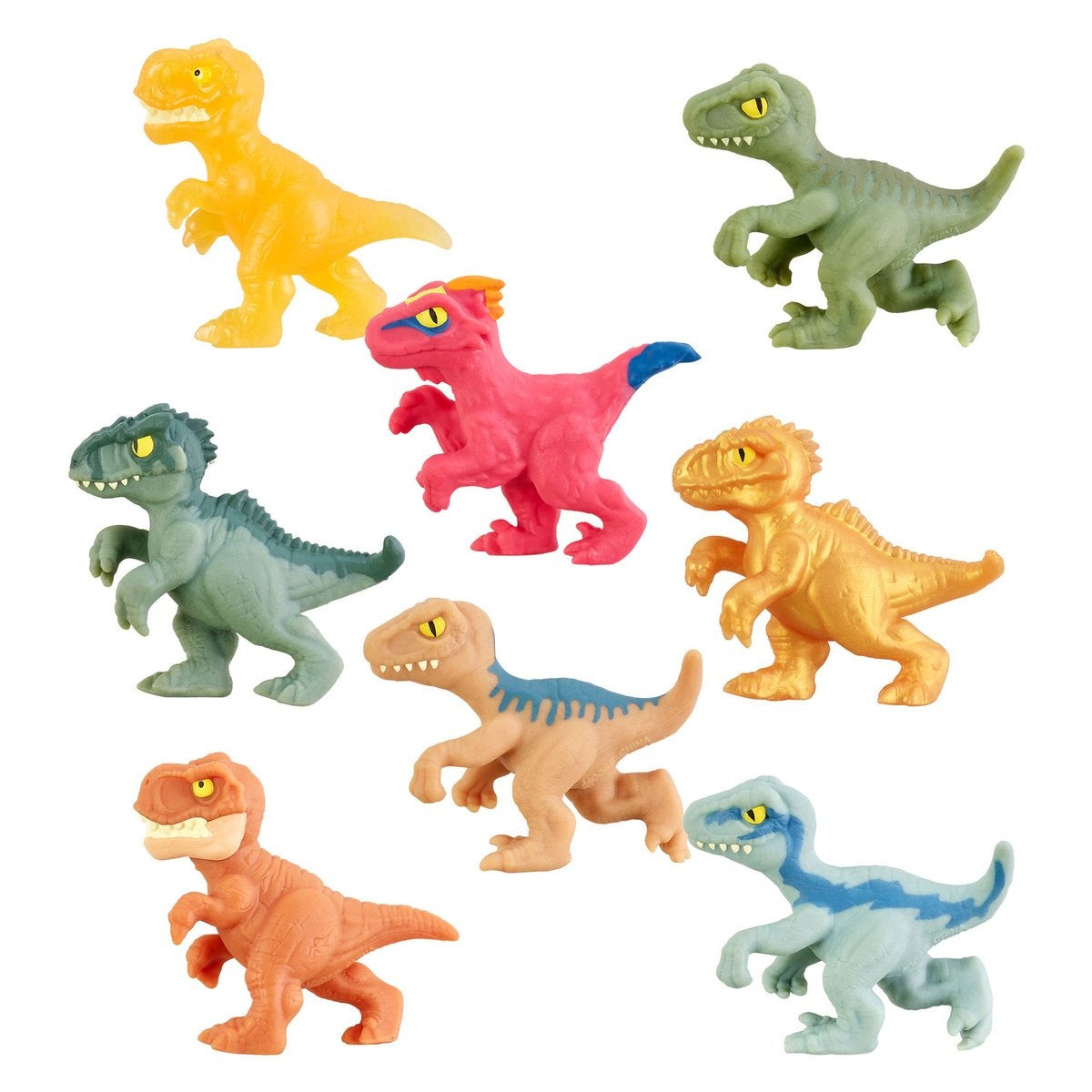 Goo jit zu jurassic minis – 1 exemplaar – fidget – stretch – rek – strek – spaar ze allemaal