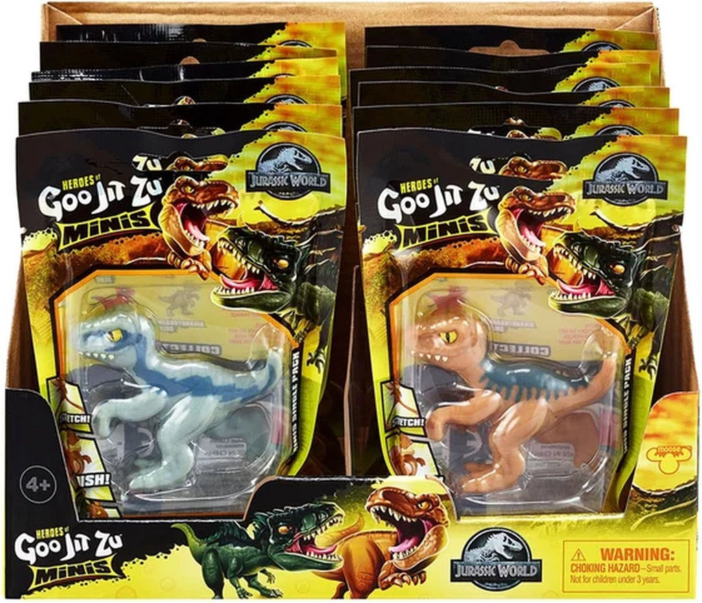 Goo jit zu jurassic minis – 1 exemplaar – fidget – stretch – rek – strek – spaar ze allemaal
