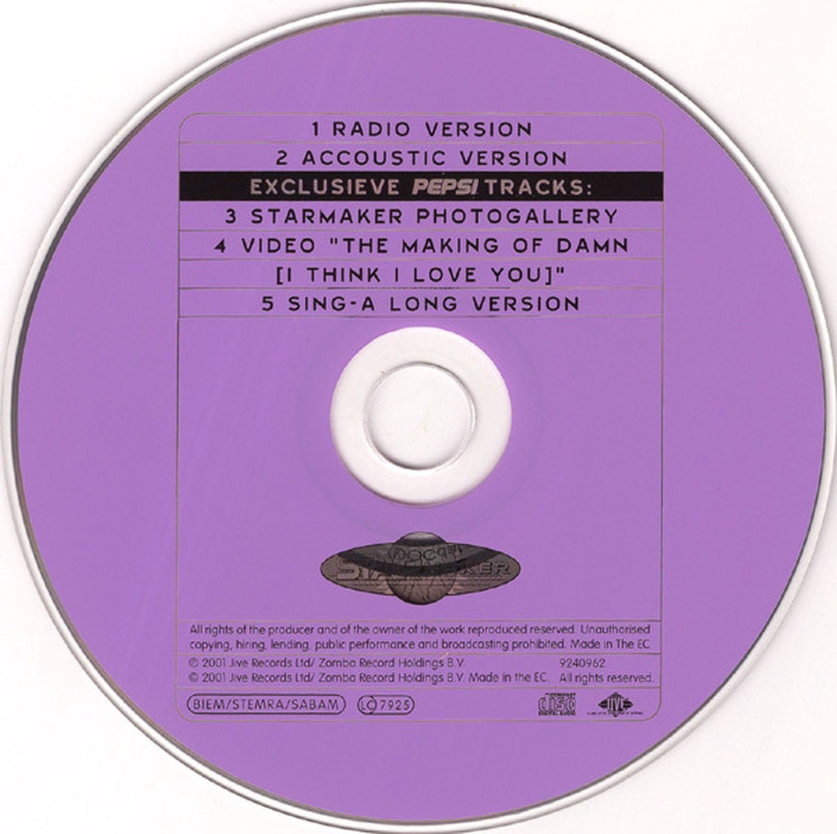 Starmaker – damn – i think i love you (CD-maxi-single)