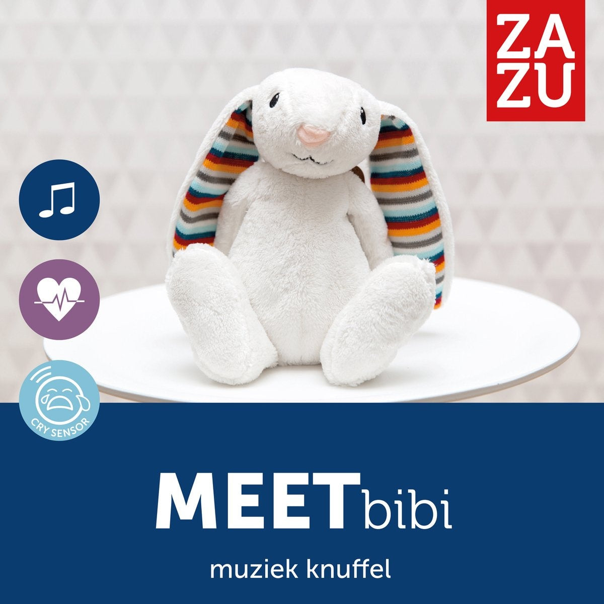 Zazu heartbeat bibi konijn knuffel met geluid