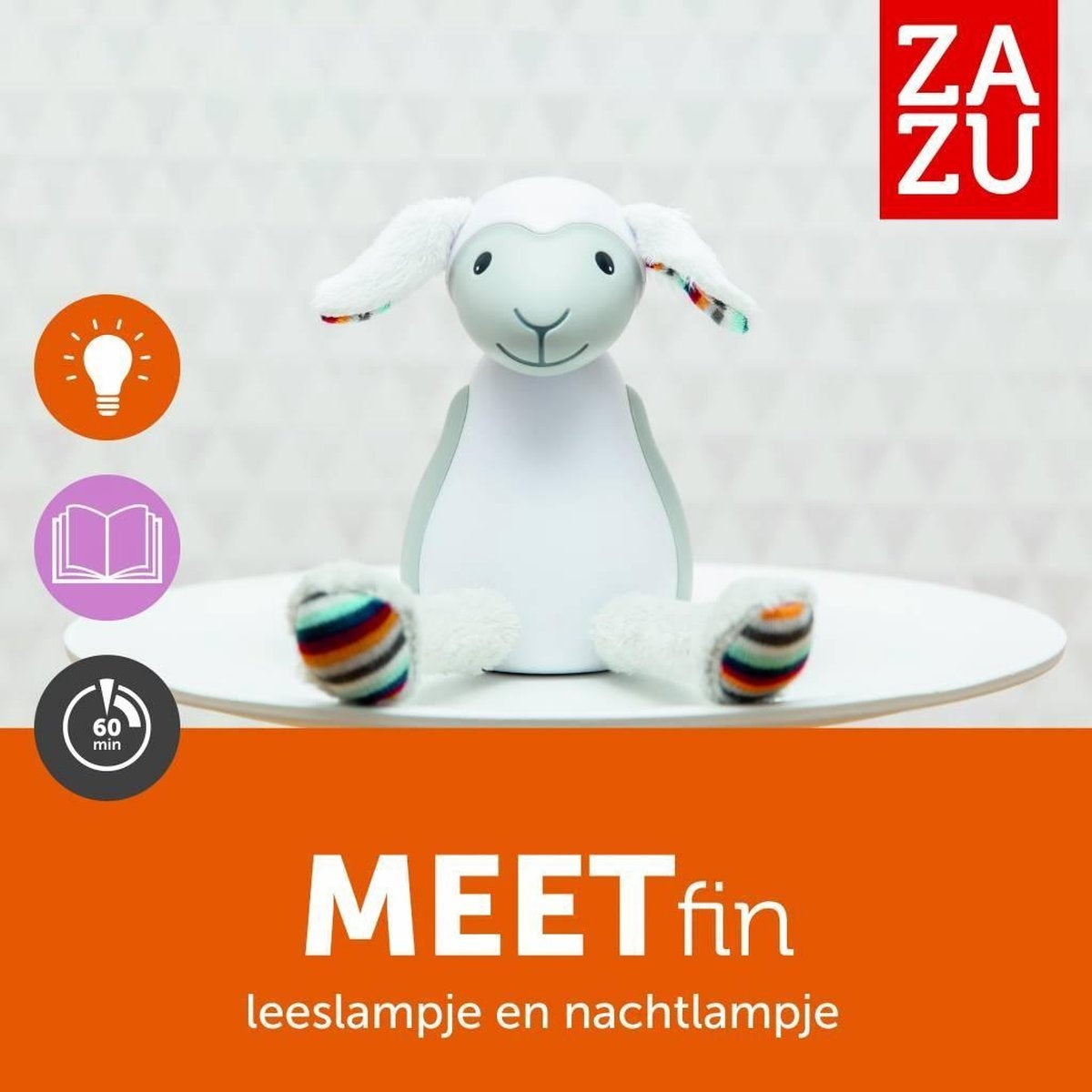 ZAZU Fin 2.0 nachtlampje – Grijs