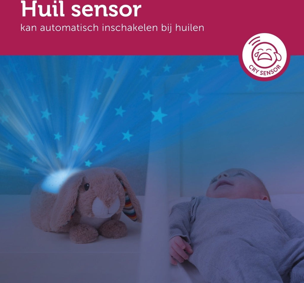 Zazu ruby babynachtlamp vrijstaand grijs led