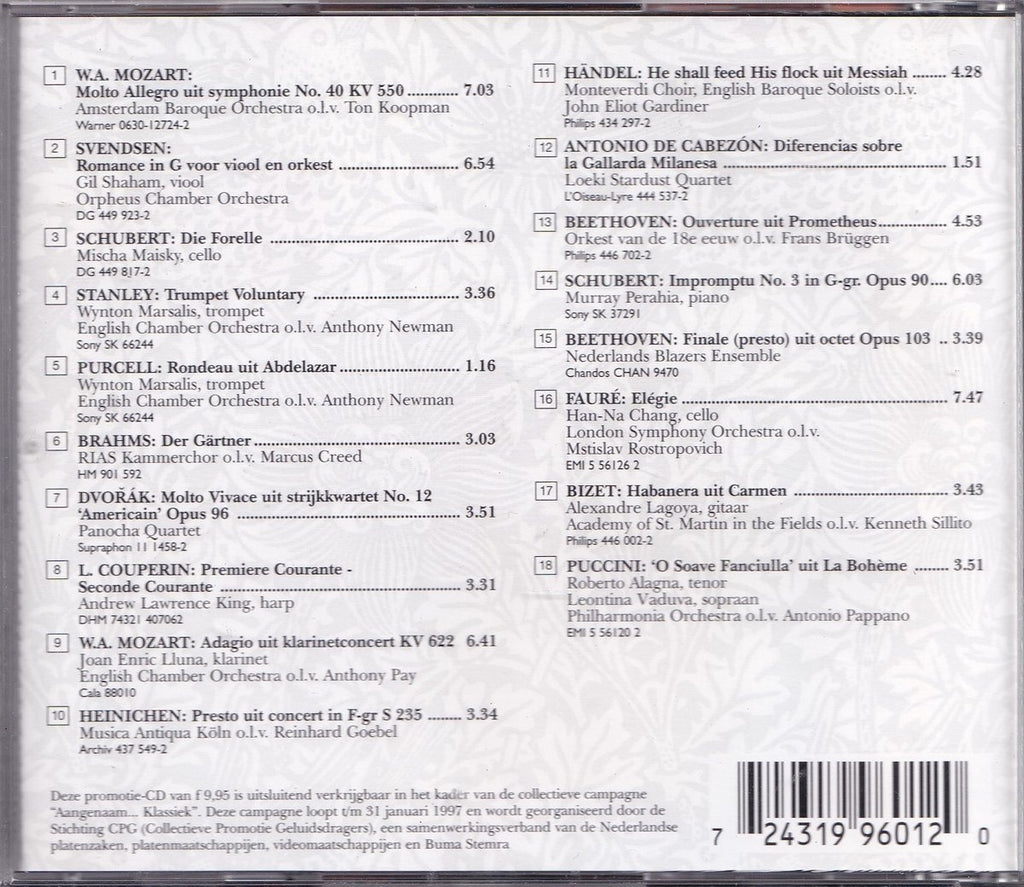 Aangenaam klassiek 1996 – CD