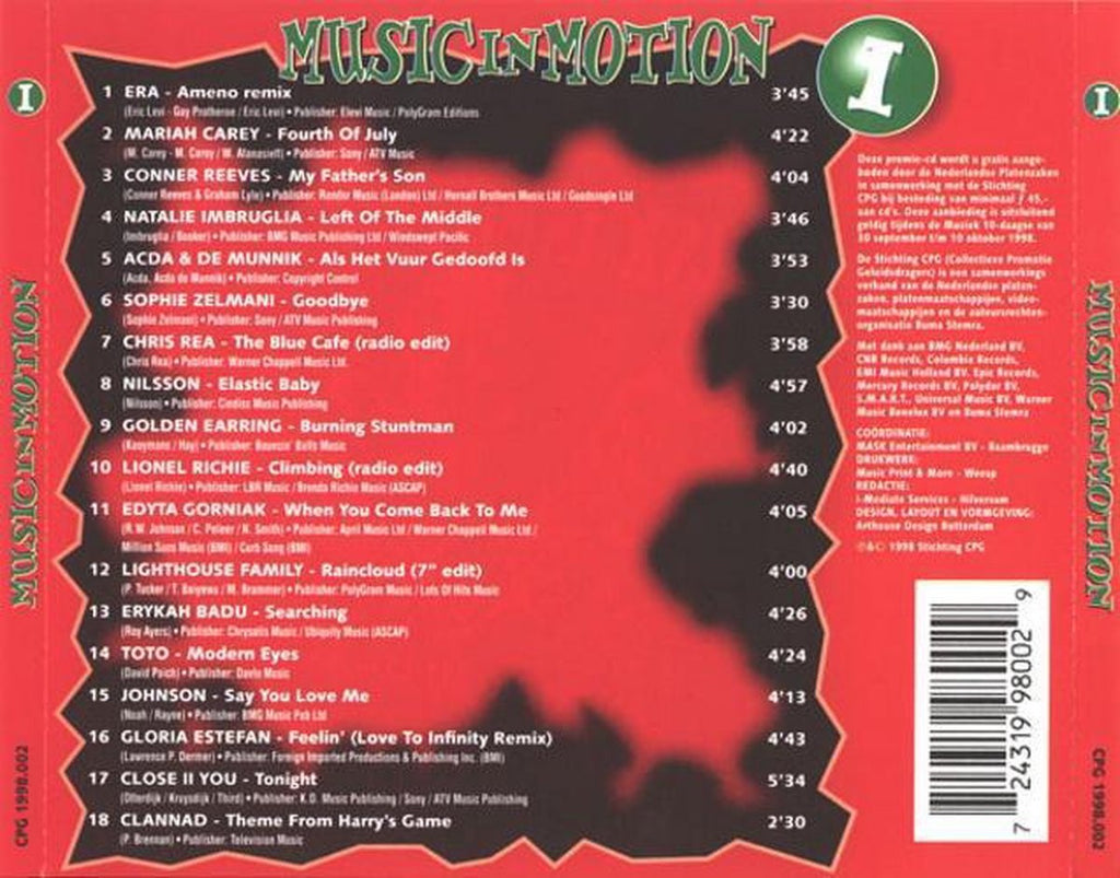 Music in motion 1 – CD