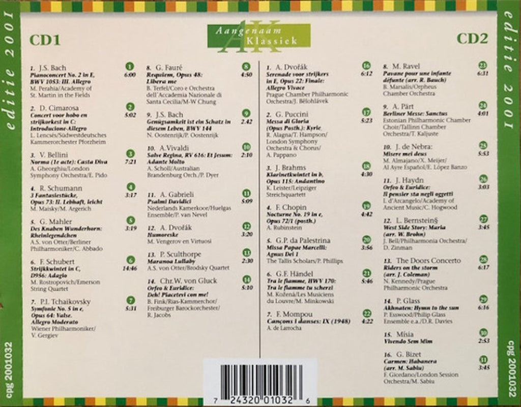 Aangenaam klassiek 2001 – CD