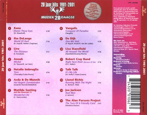 Cpg 2001 – 20 jaar hits (+enhanced) – CD
