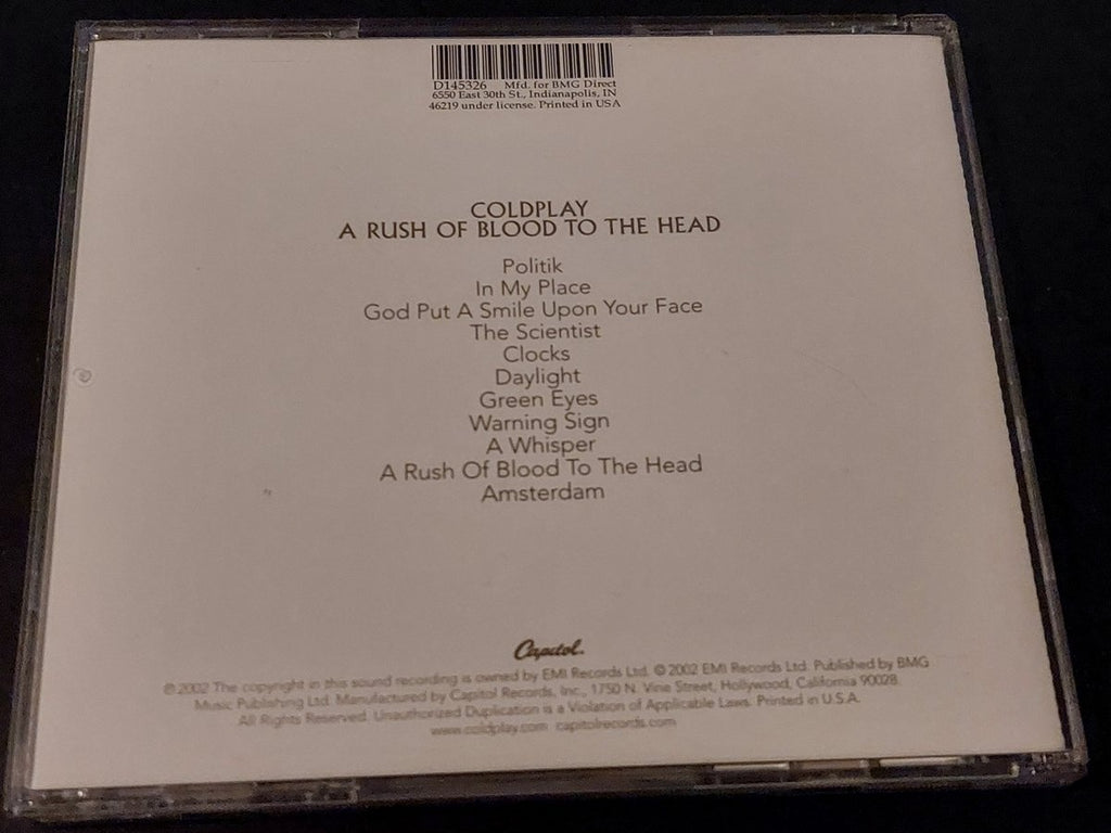 A rush of blood to the head – CD