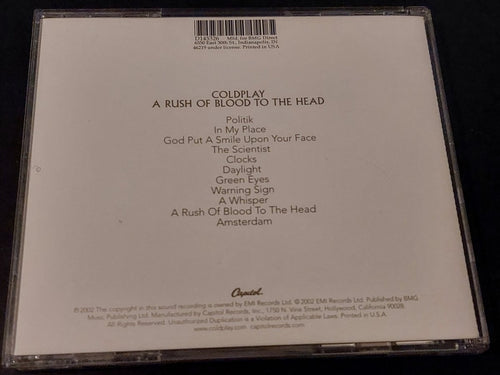 A rush of blood to the head – CD