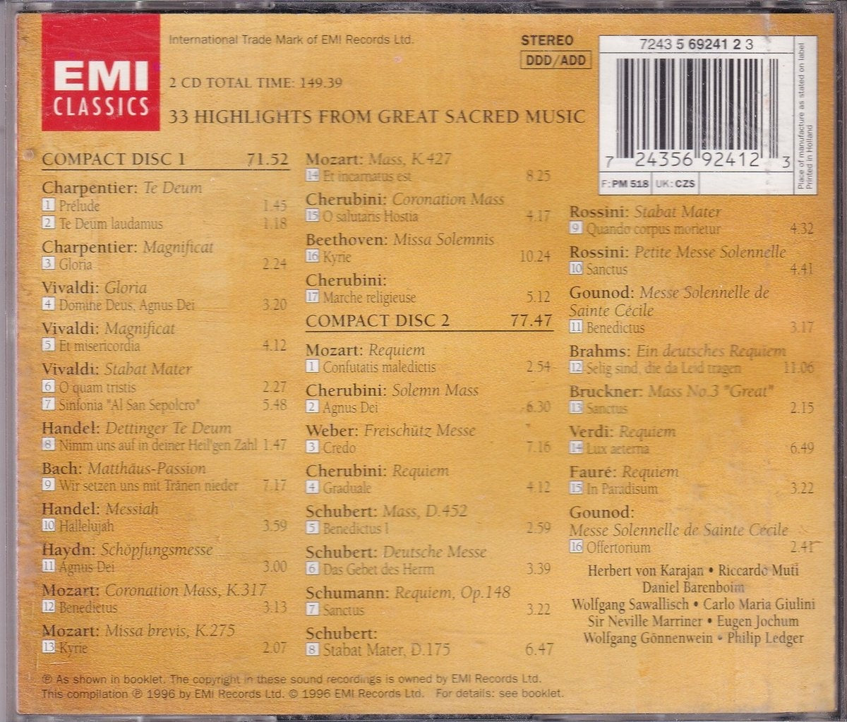 33 highlights from great sacred music – CD
