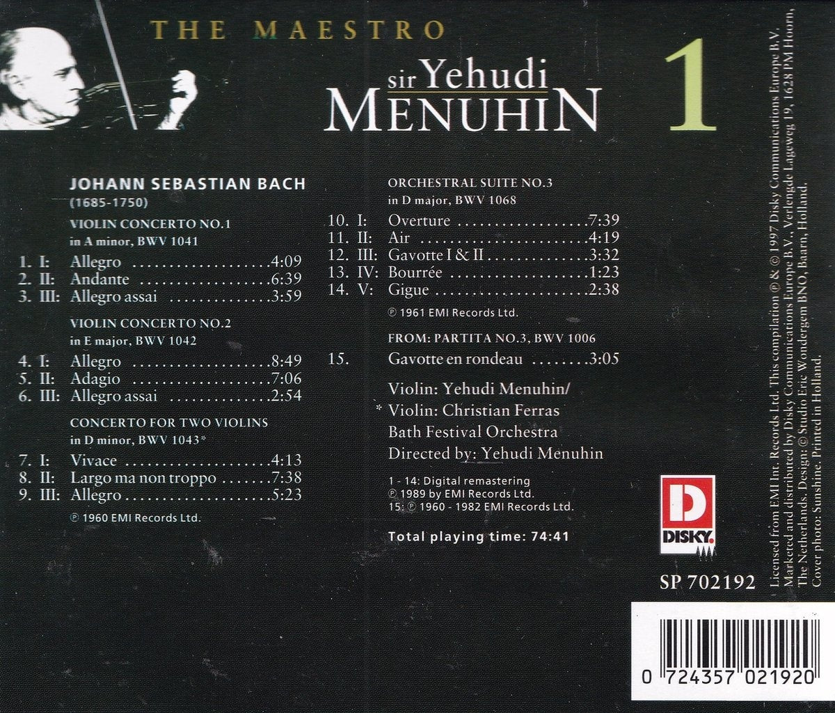 Sir yehudi menuhin – CD