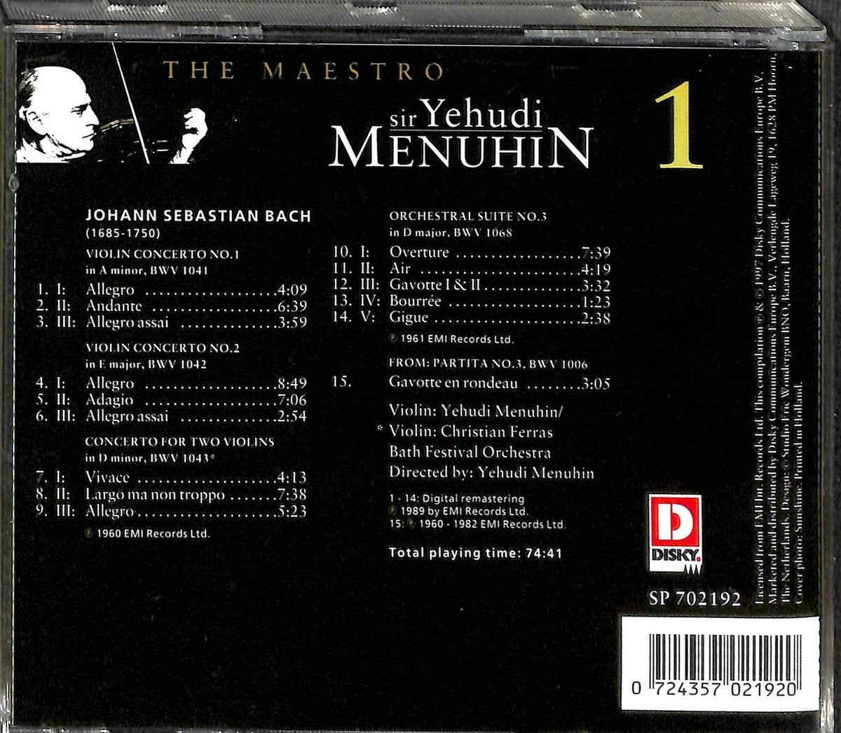 Sir yehudi menuhin – CD