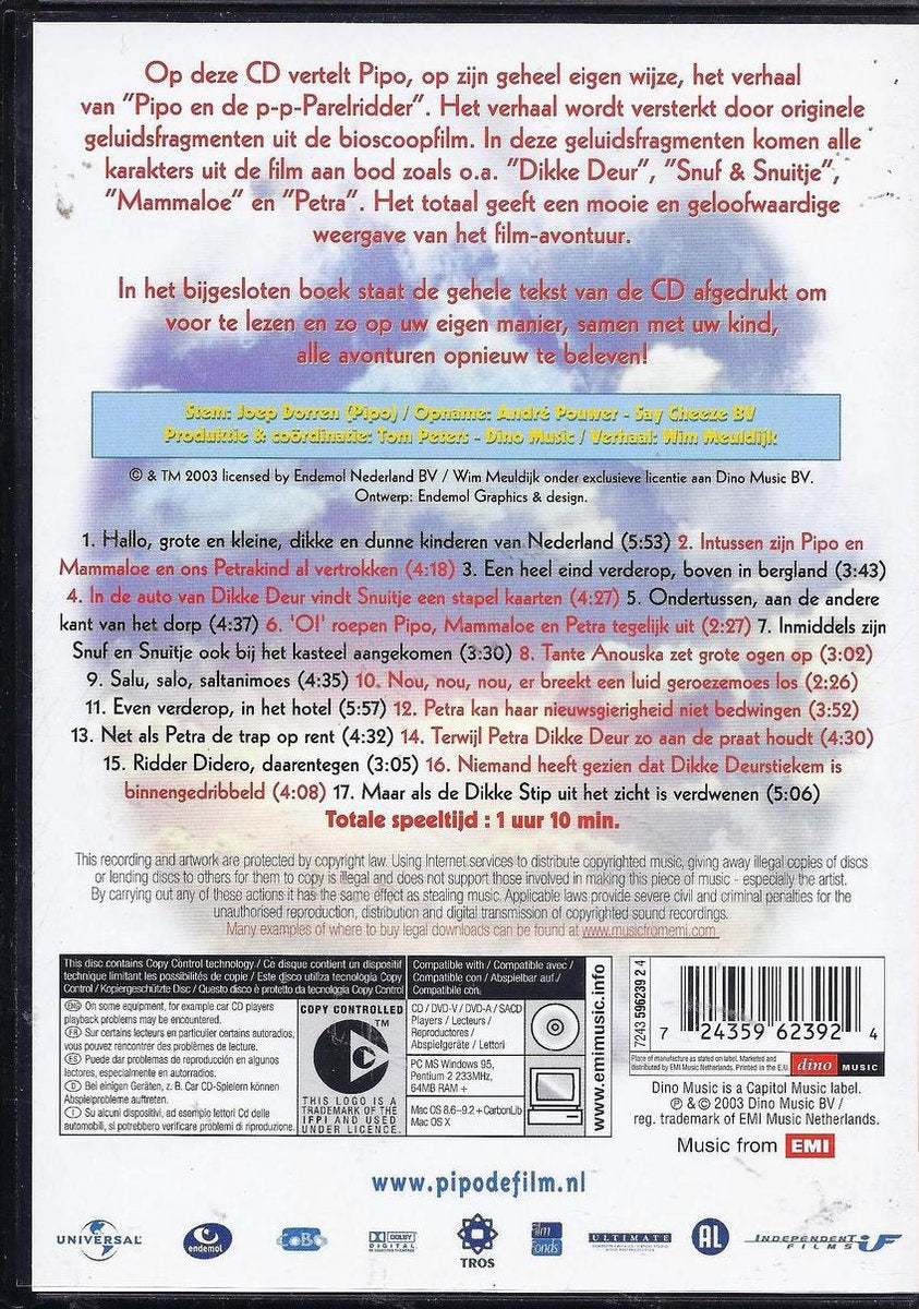 Pipo en de p-p-parelridder (voorlees CD+boek) – DVD