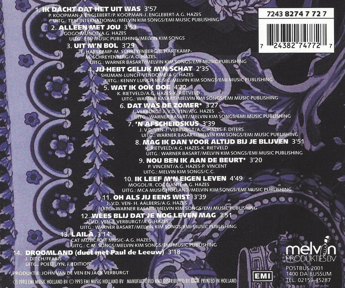 Met heel mijn hart, andré hazes – media condition: very good (vg) – 1 x CD album