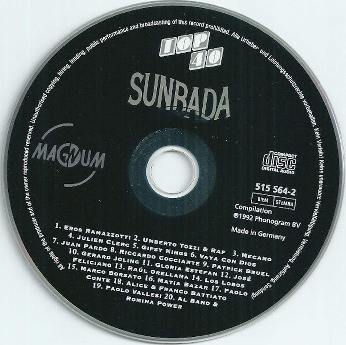 Sunbada: de 20 heetste zomerhits uit de top 40 – CD