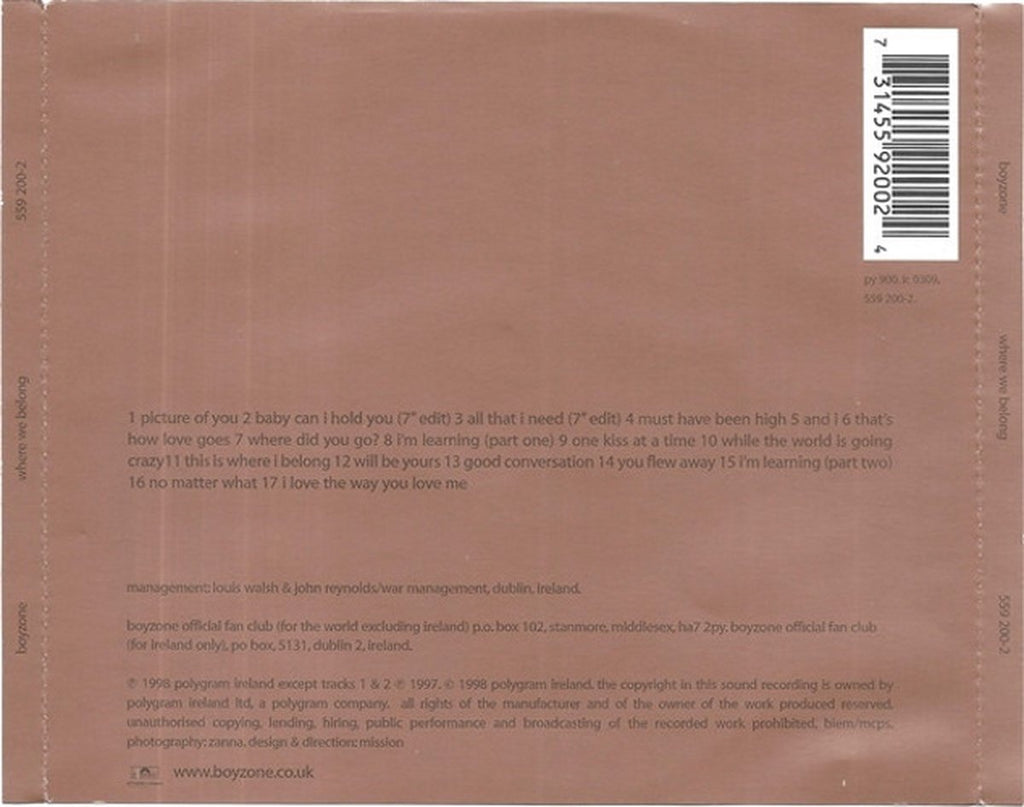 Where we belong – CD